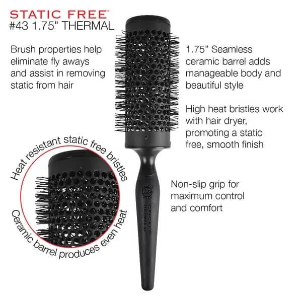 Cricket Static Free #43 1.75" Thermal Brush