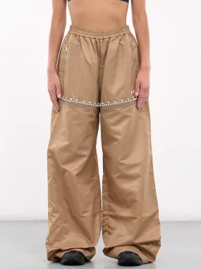 Crystal Slit Track Pants (AWPA0042FA01-CAMEL)