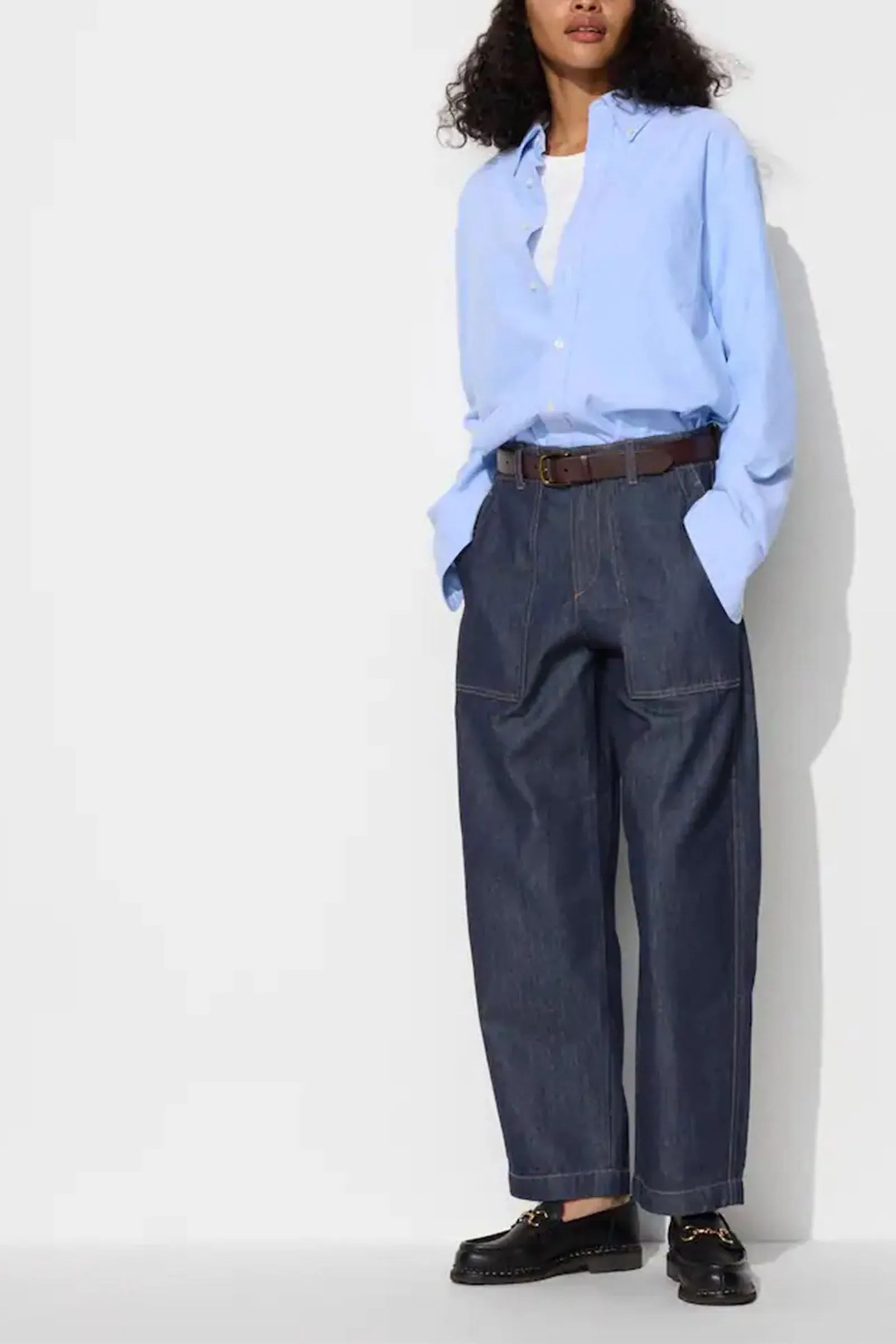 Curved Baker Trousers (Denim)