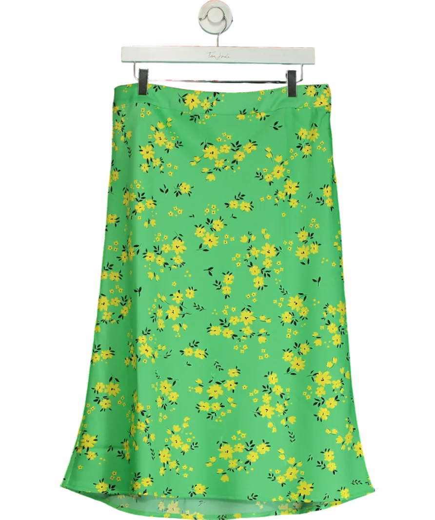 Dannii Minogue green floral Printed Midi Skirt petite length UK 18