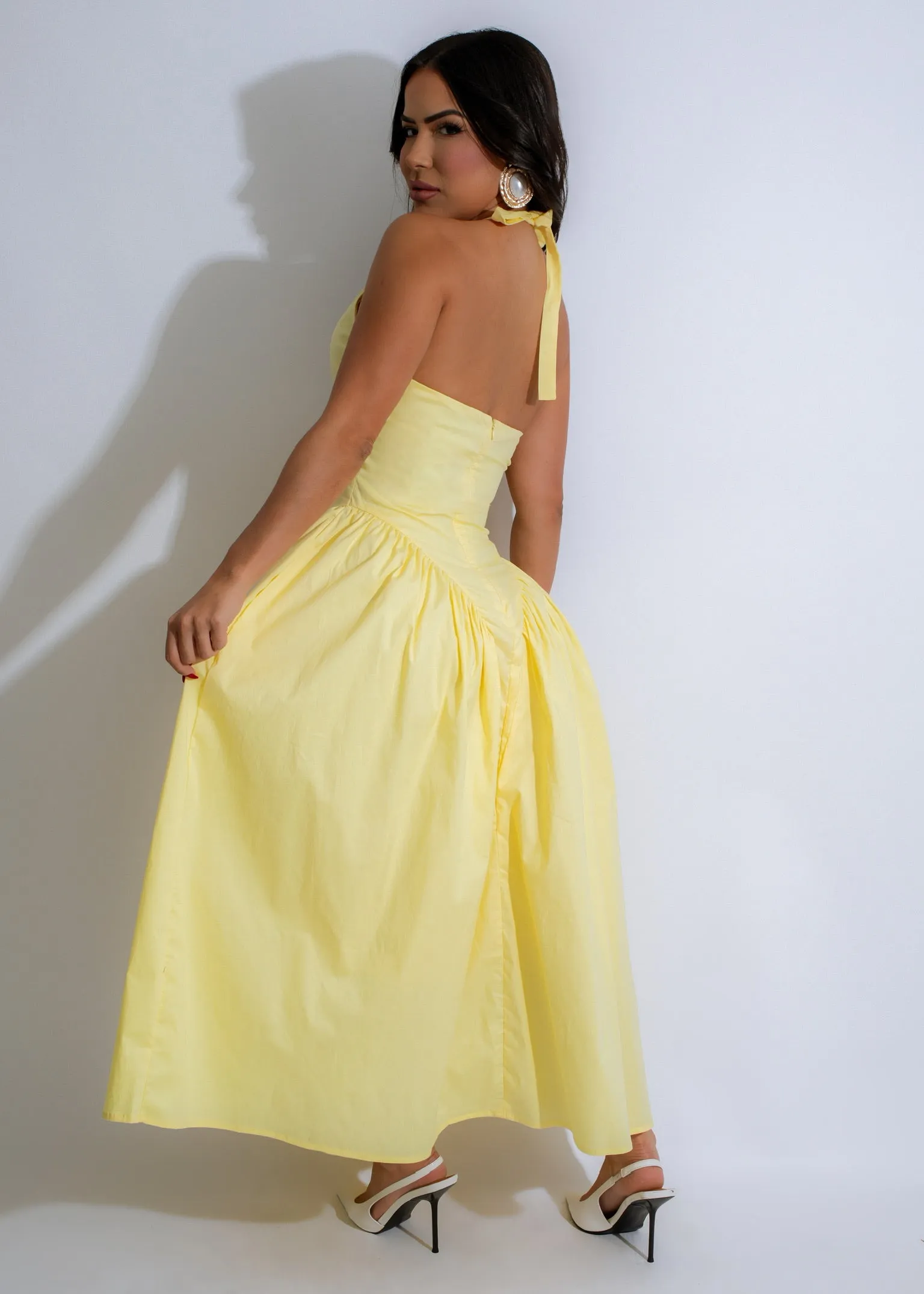 Desert Breeze Midi Dress Yellow