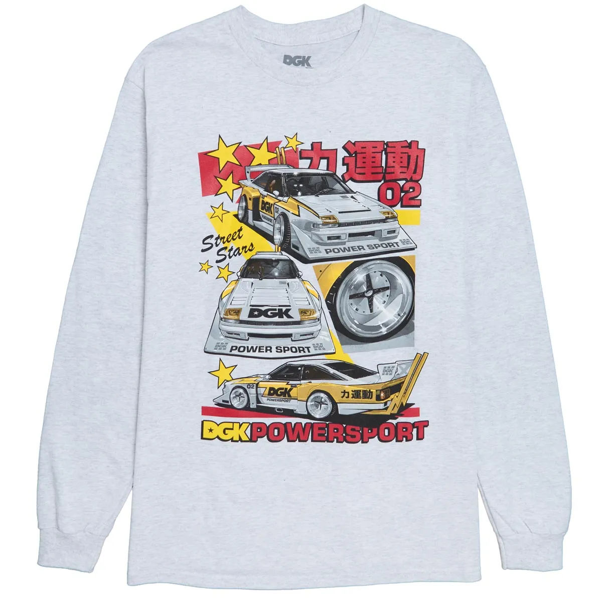 DGK Powersport Long Sleeve T-Shirt - Ash Heather