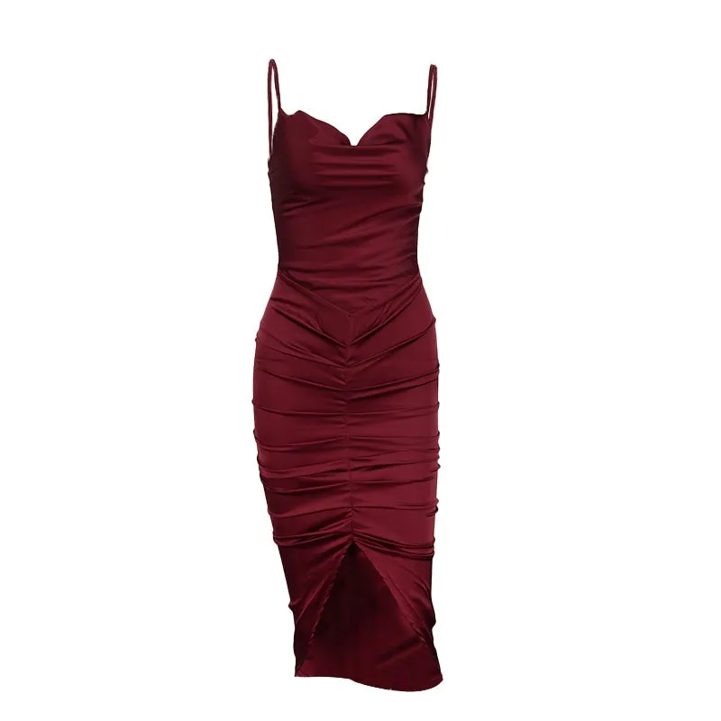 Dunnmall Lost in the Moment Pleated Midi Dress