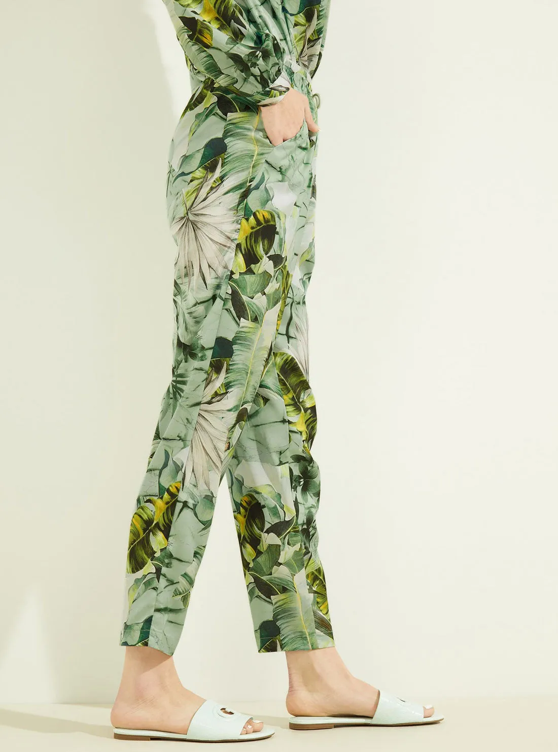 Eco Banana Leaf Print Viola Pants