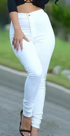 Elastic Slim Straight Casual Skinny High Waist Pants