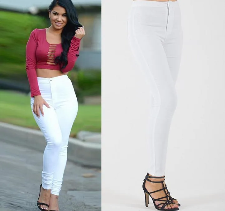 Elastic Slim Straight Casual Skinny High Waist Pants