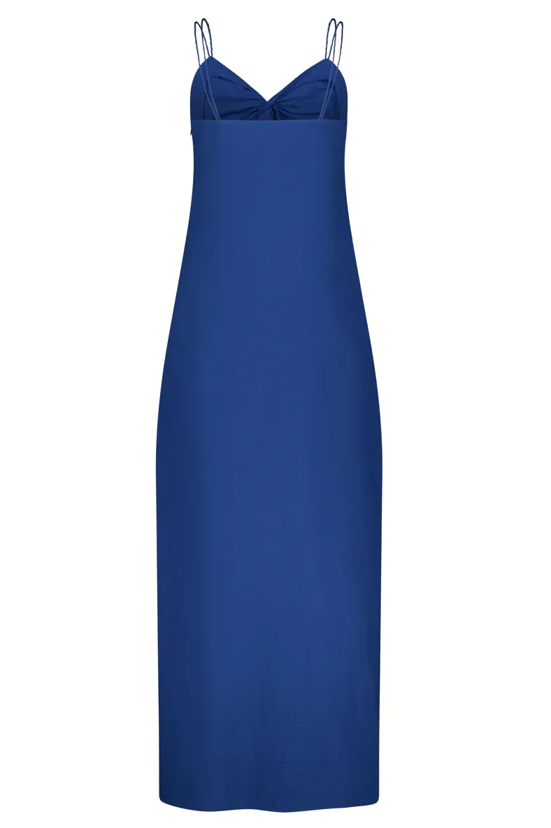 Elsie Dress in Matisse Blue Seersucker