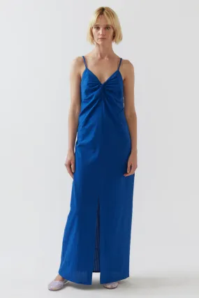Elsie Dress in Matisse Blue Seersucker