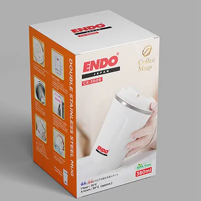 ENDO 380ML Double Stainless Steel Thermal Coffee Mug