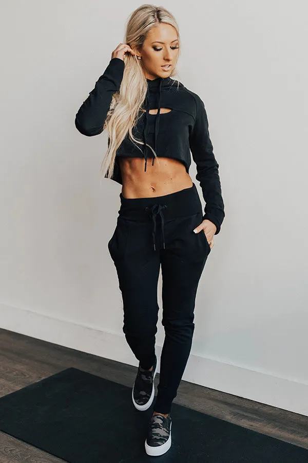 Espresso Please High Waist Jogger in Black