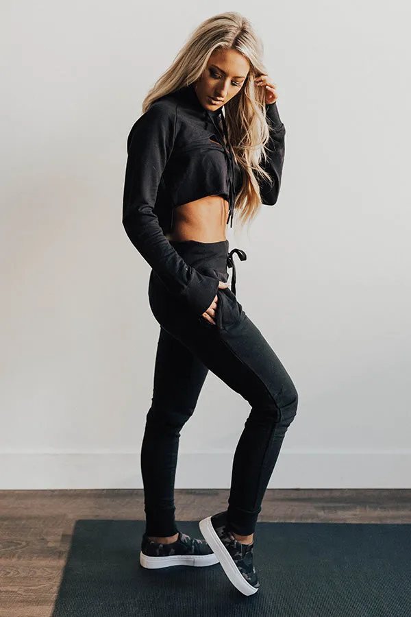 Espresso Please High Waist Jogger in Black