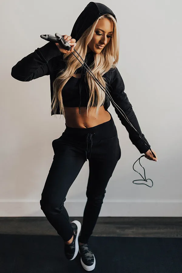 Espresso Please High Waist Jogger in Black