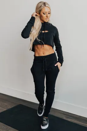 Espresso Please High Waist Jogger in Black
