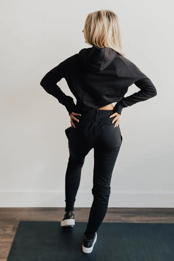 Espresso Please High Waist Jogger in Black