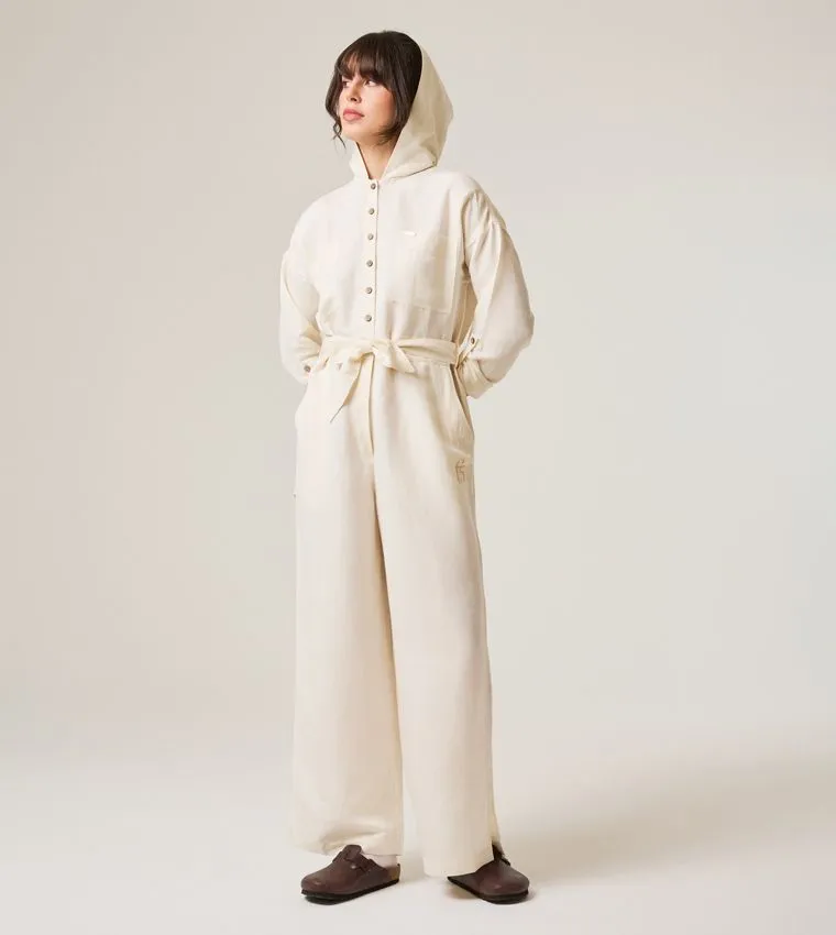 F5 WIDE LEG HOODED JUMPSUIT