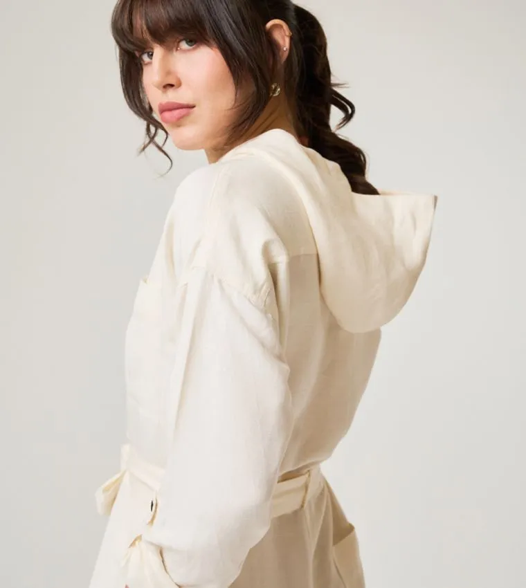 F5 WIDE LEG HOODED JUMPSUIT