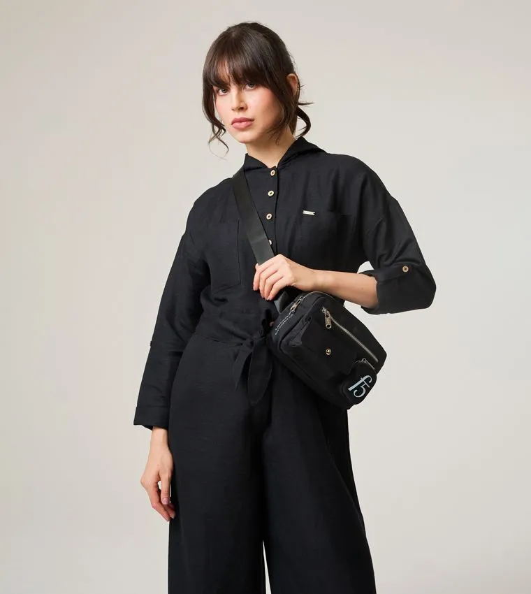 F5 WIDE LEG HOODED JUMPSUIT