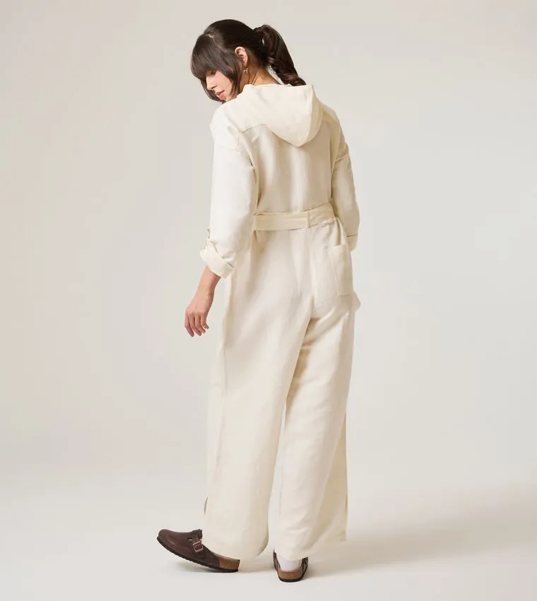 F5 WIDE LEG HOODED JUMPSUIT
