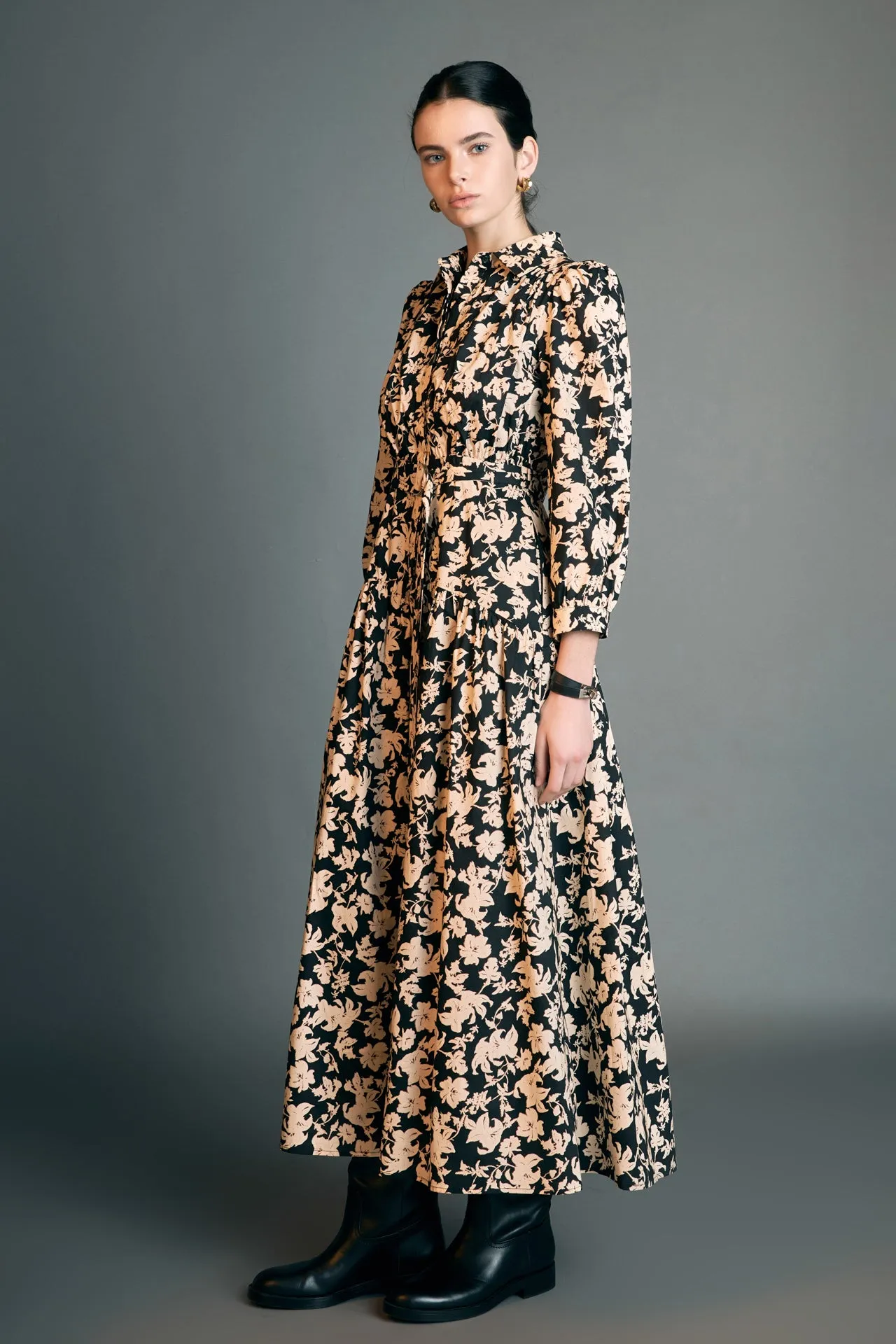 Fall Printed Midi Dress