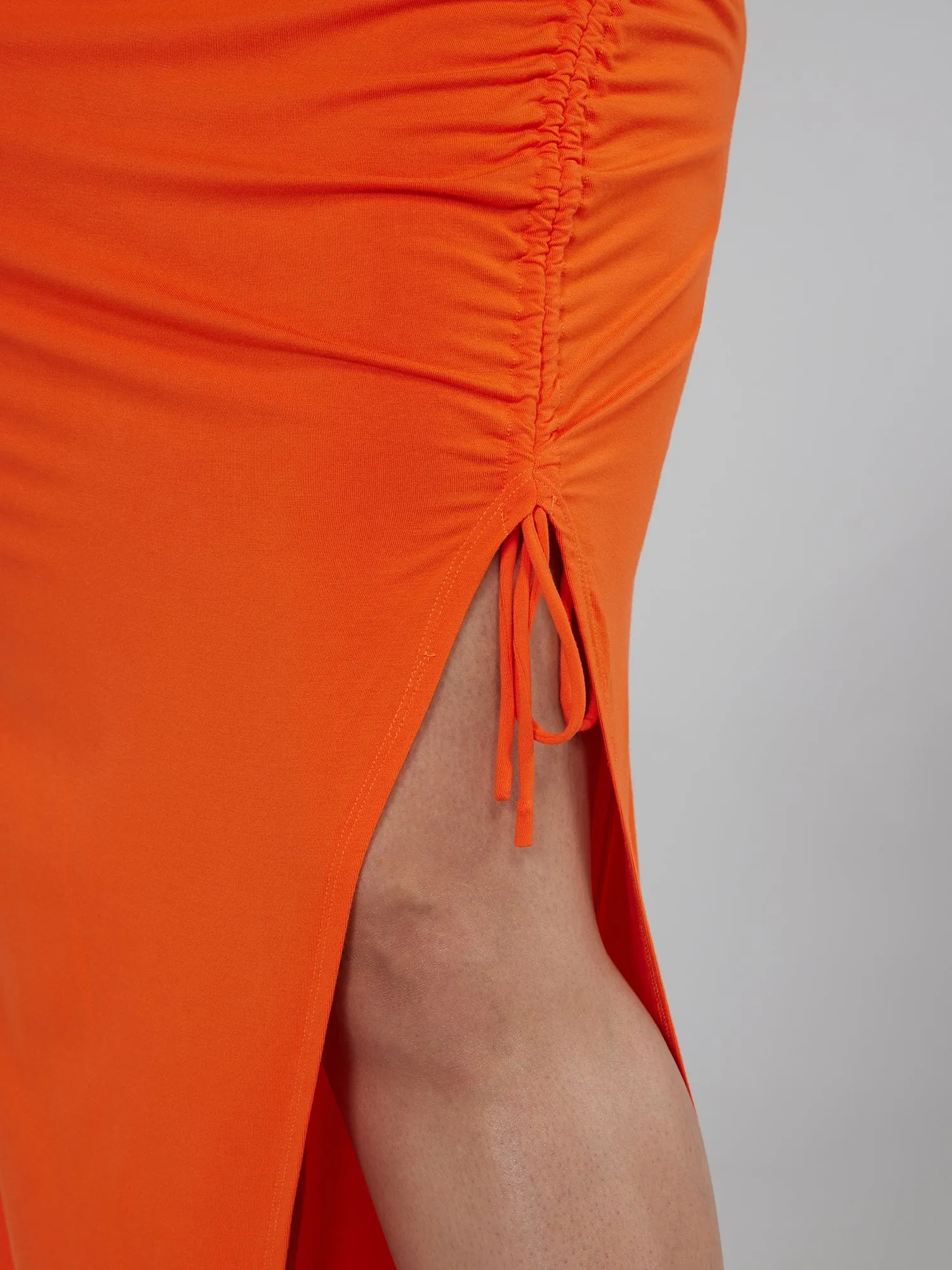 Fashion To Figure - Side Slit Ruched Midi Skirt