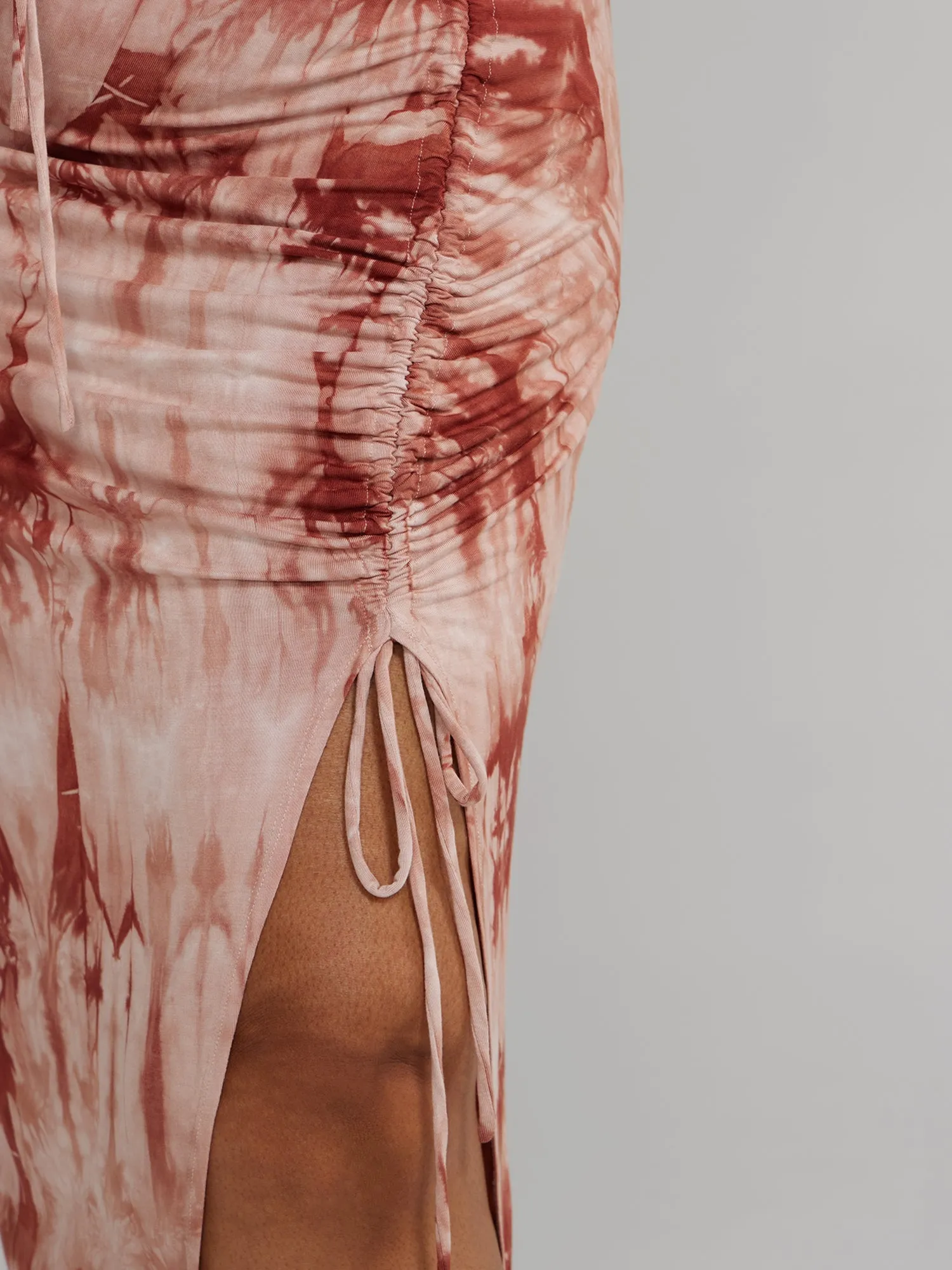 Fashion To Figure - Side Slit Ruched Midi Skirt