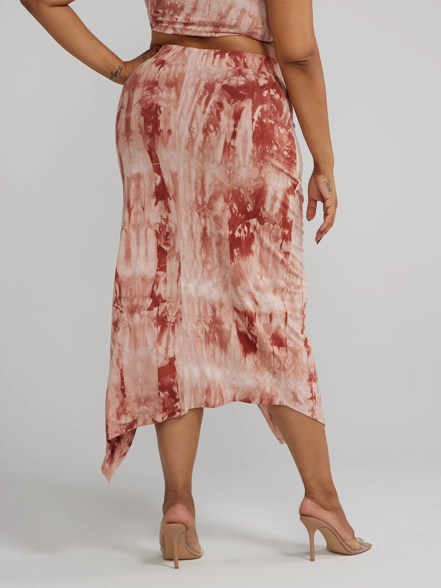 Fashion To Figure - Side Slit Ruched Midi Skirt