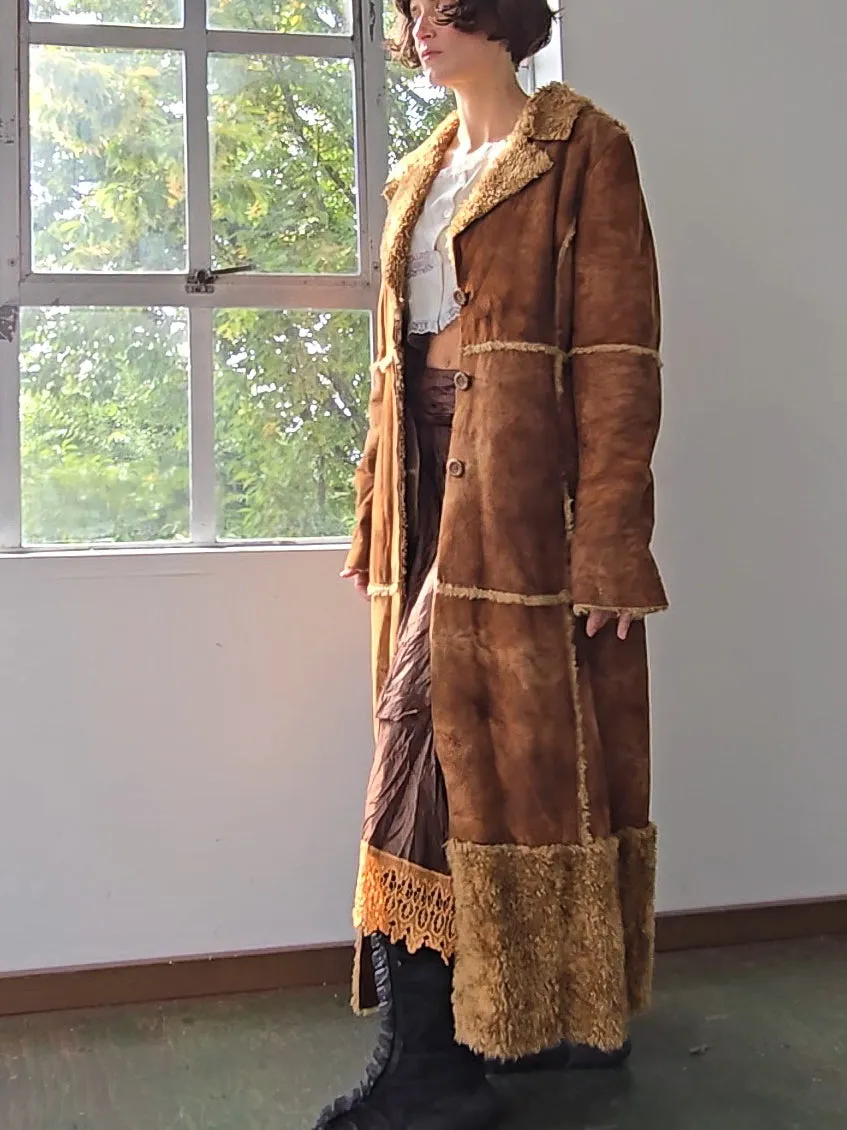 Faux Shearling Maxi Coat (L)