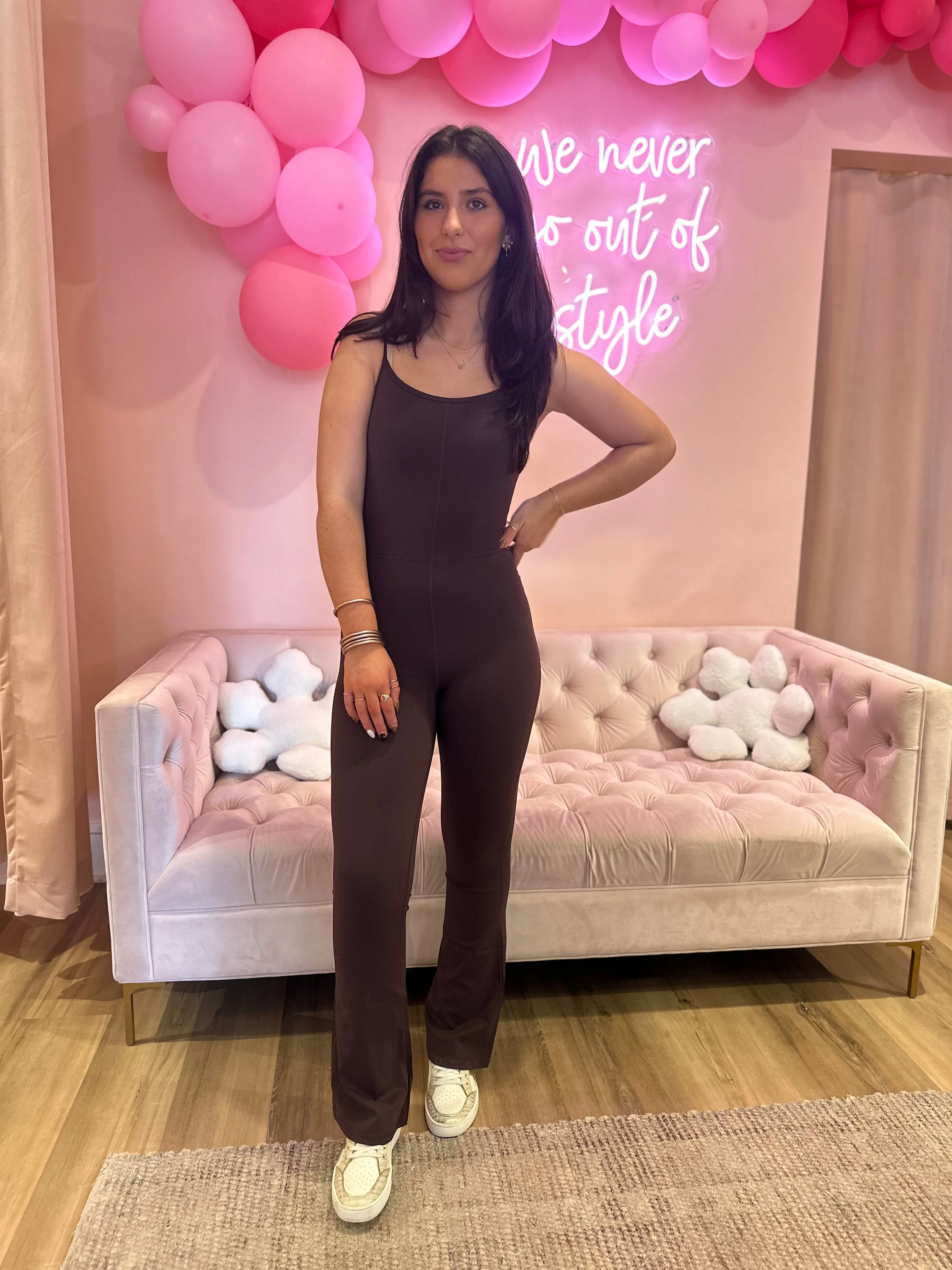 Flare Jumpsuit -Chocolate