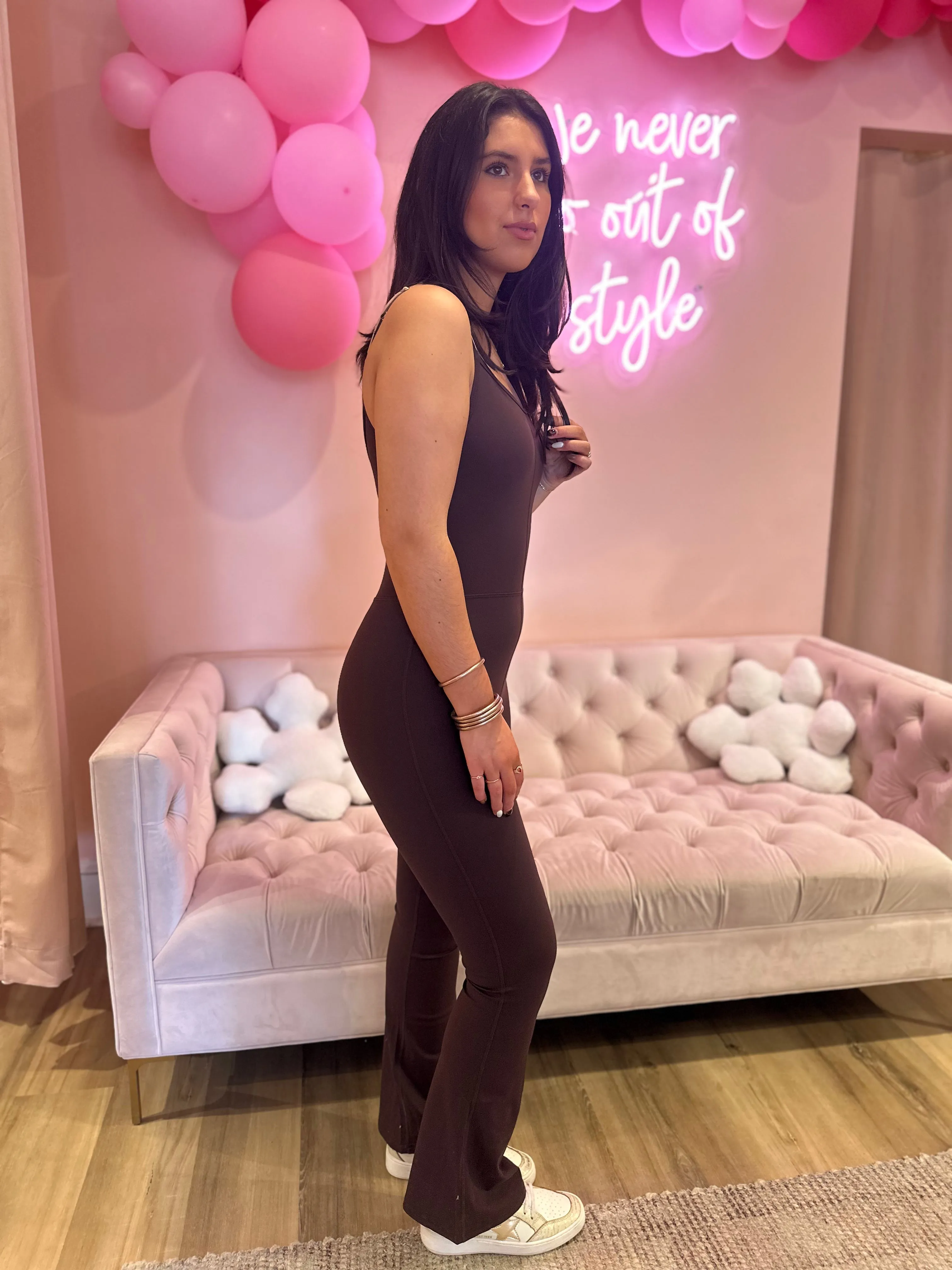 Flare Jumpsuit -Chocolate