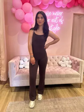 Flare Jumpsuit -Chocolate