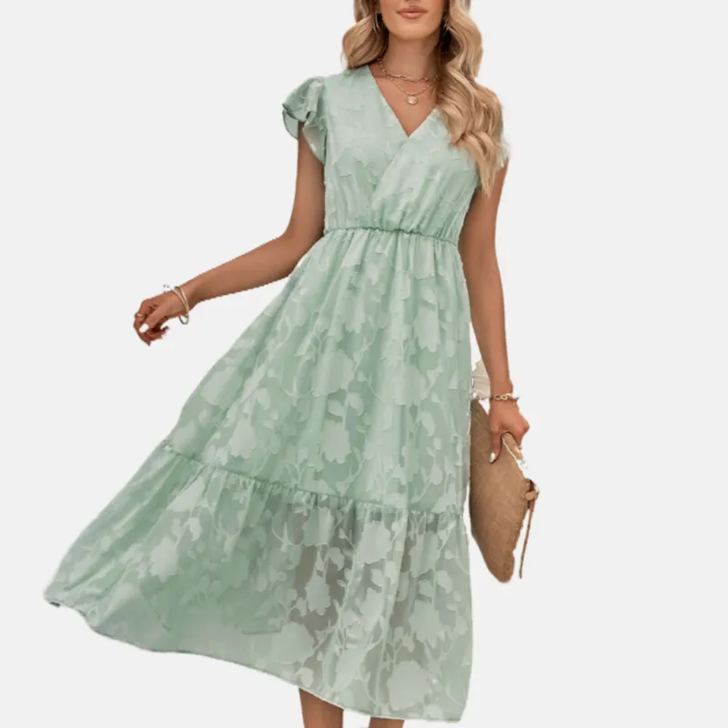 Floral Green Maxi Dress