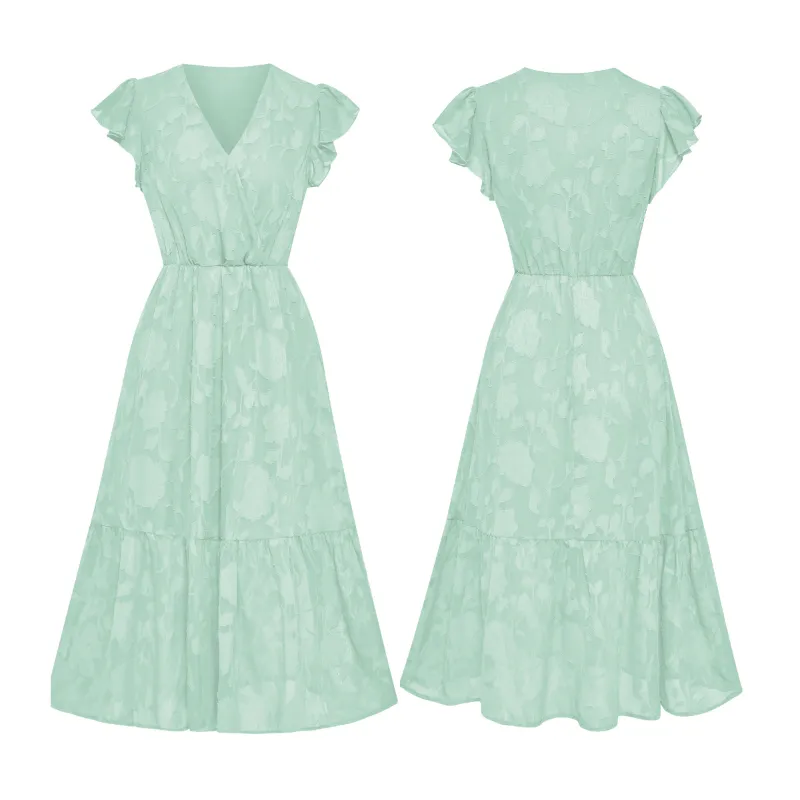 Floral Green Maxi Dress