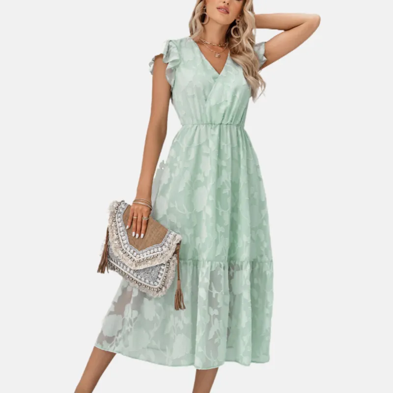 Floral Green Maxi Dress