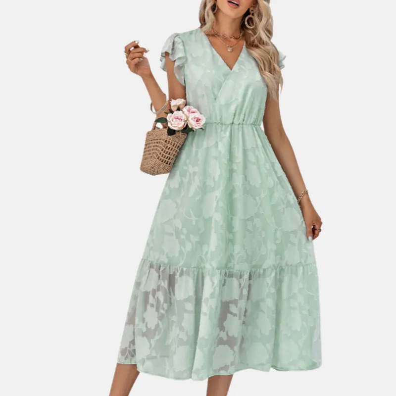 Floral Green Maxi Dress