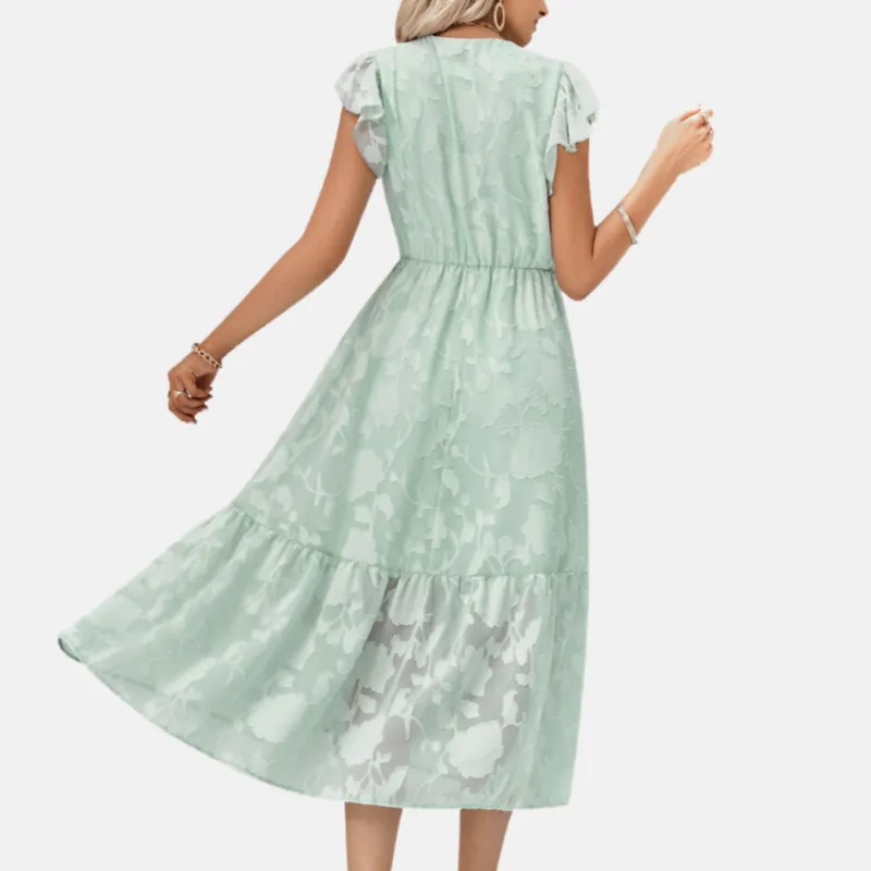 Floral Green Maxi Dress