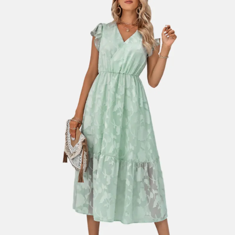 Floral Green Maxi Dress