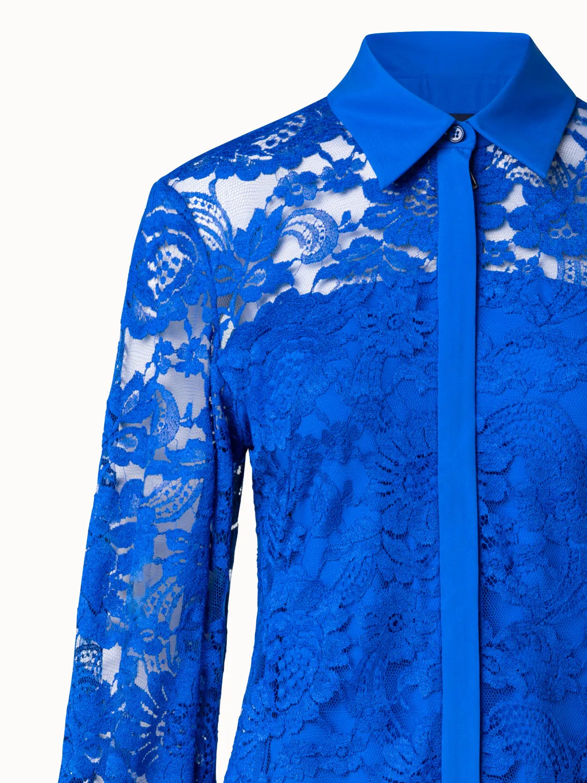 Floral Techno Lace Shirt Dress