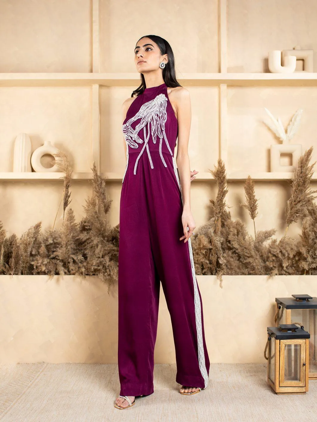 Flower Embroidered Jumpsuit