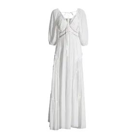 Folds Minimalist Dresses For Women V Neck Half Sleeve High Waist Folds Elegant Dress Female Fashion Clothing