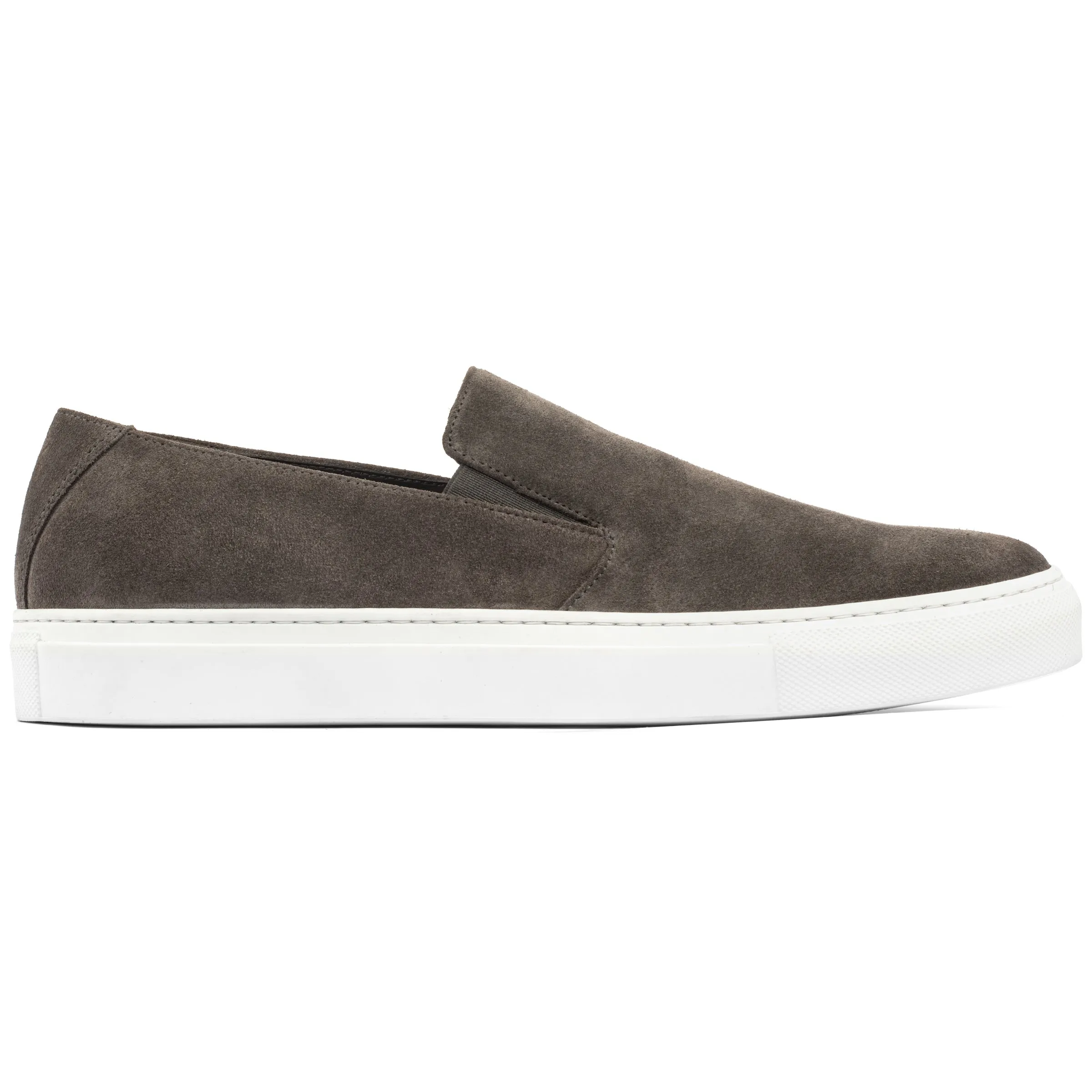 Foreman Grey Suede Slip On Sneaker