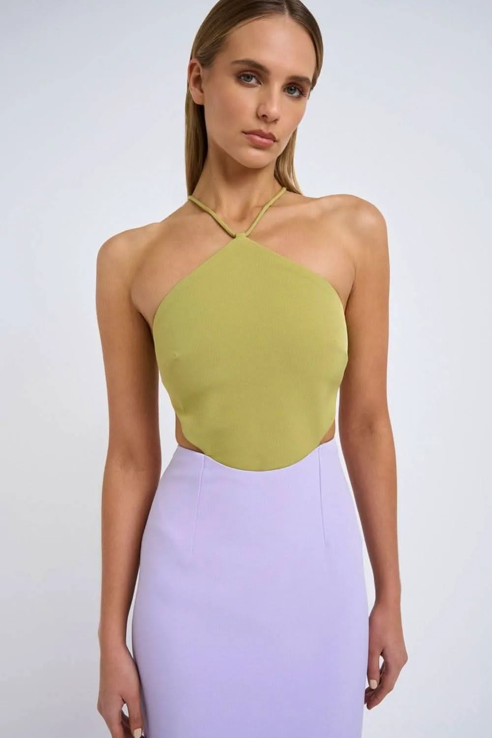 Fresco Halter Midi Dress