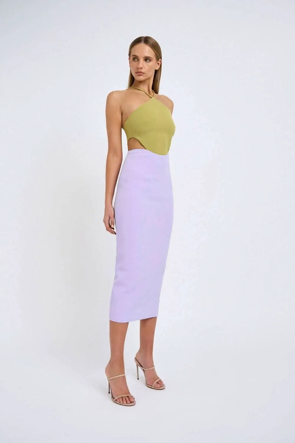 Fresco Halter Midi Dress