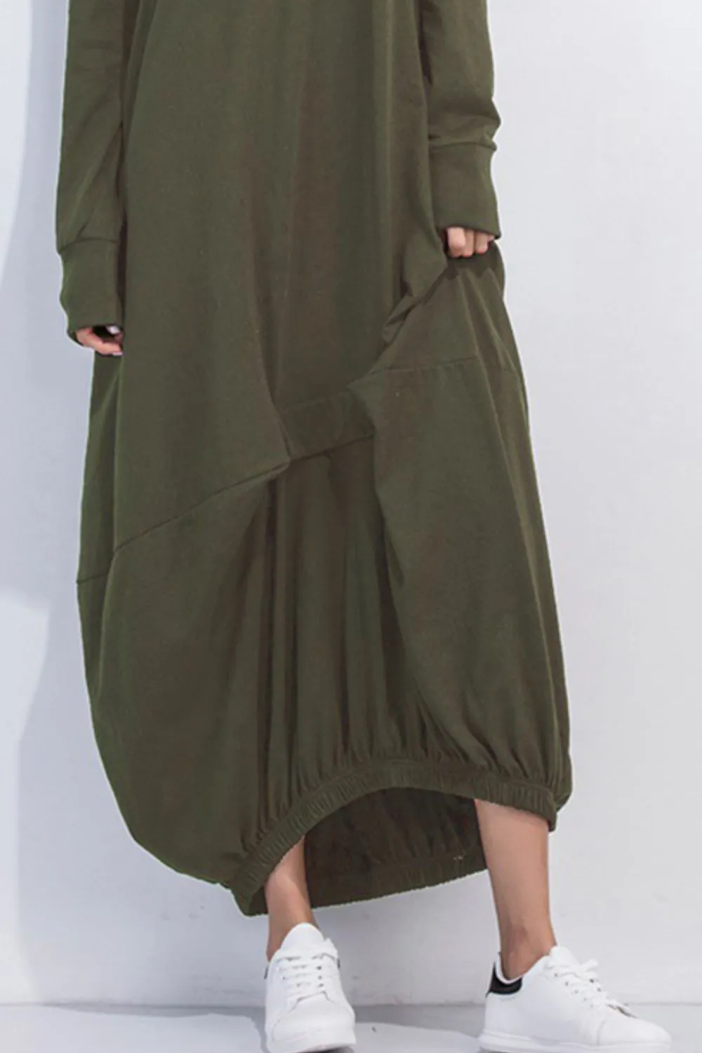 Full Size Round Neck Long Sleeve Sweatshirt Dress Women's Long Sleeve Baggy T Shirt Dress