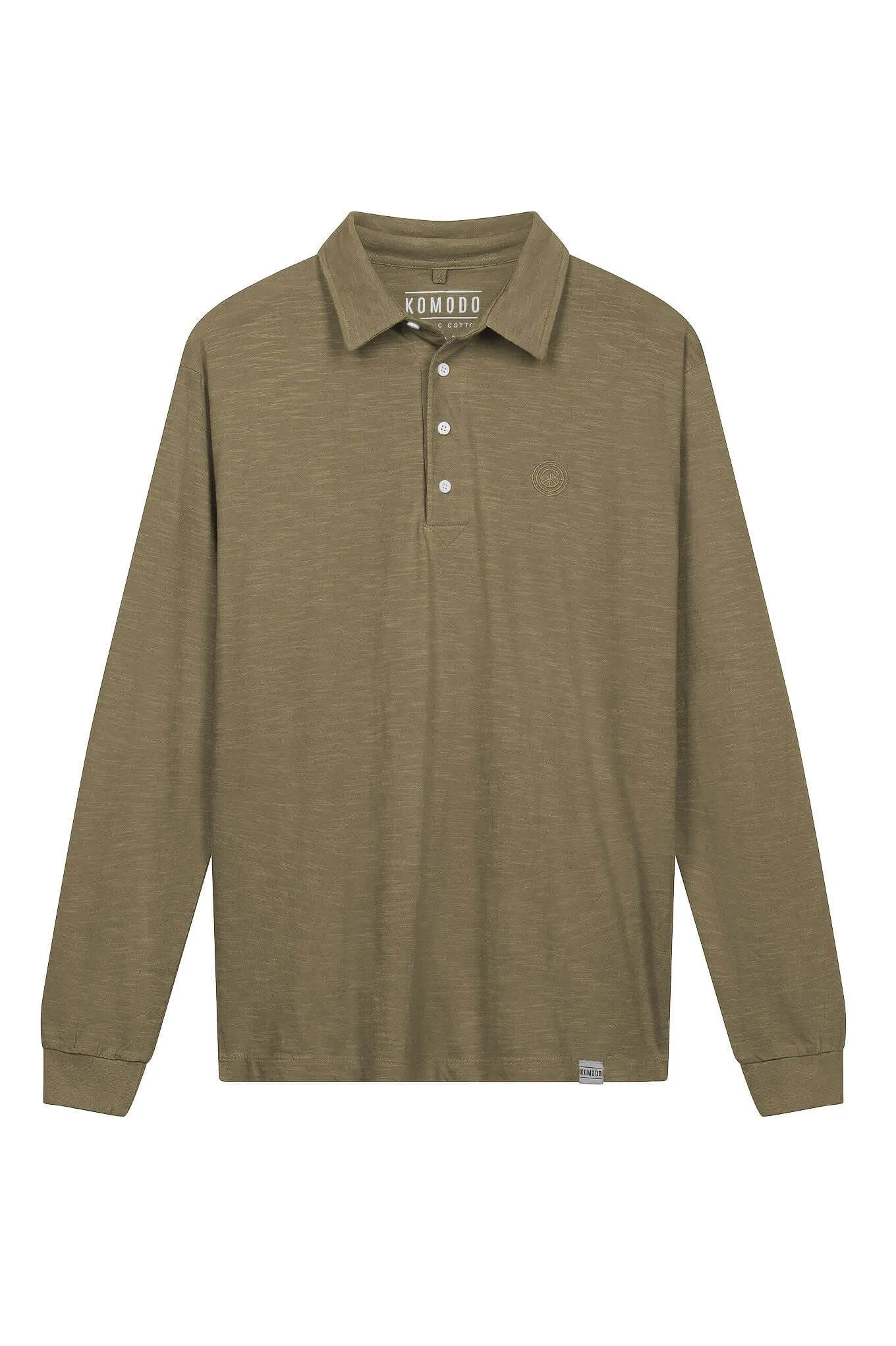 Genesis Polo Long Sleeve Top Moss Green