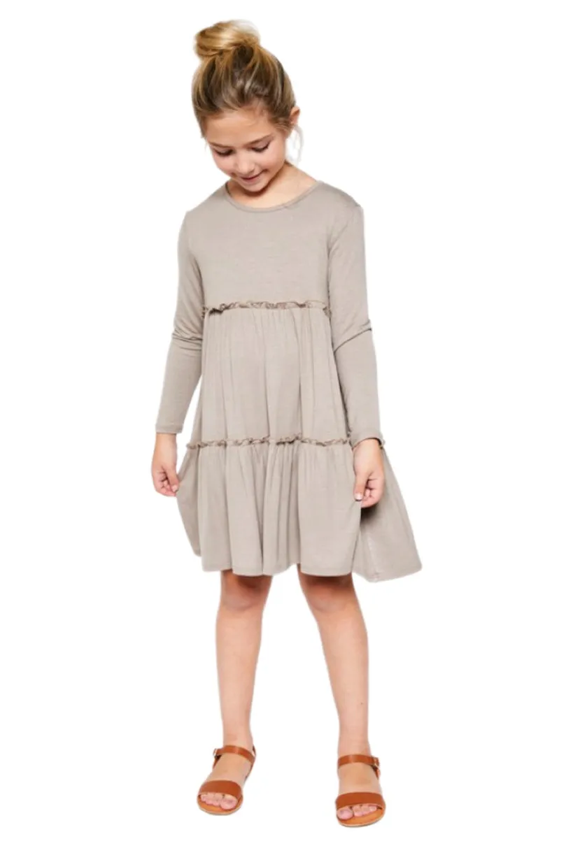 Girls Dress Style 3606 in Mocha