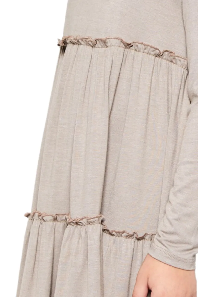 Girls Dress Style 3606 in Mocha