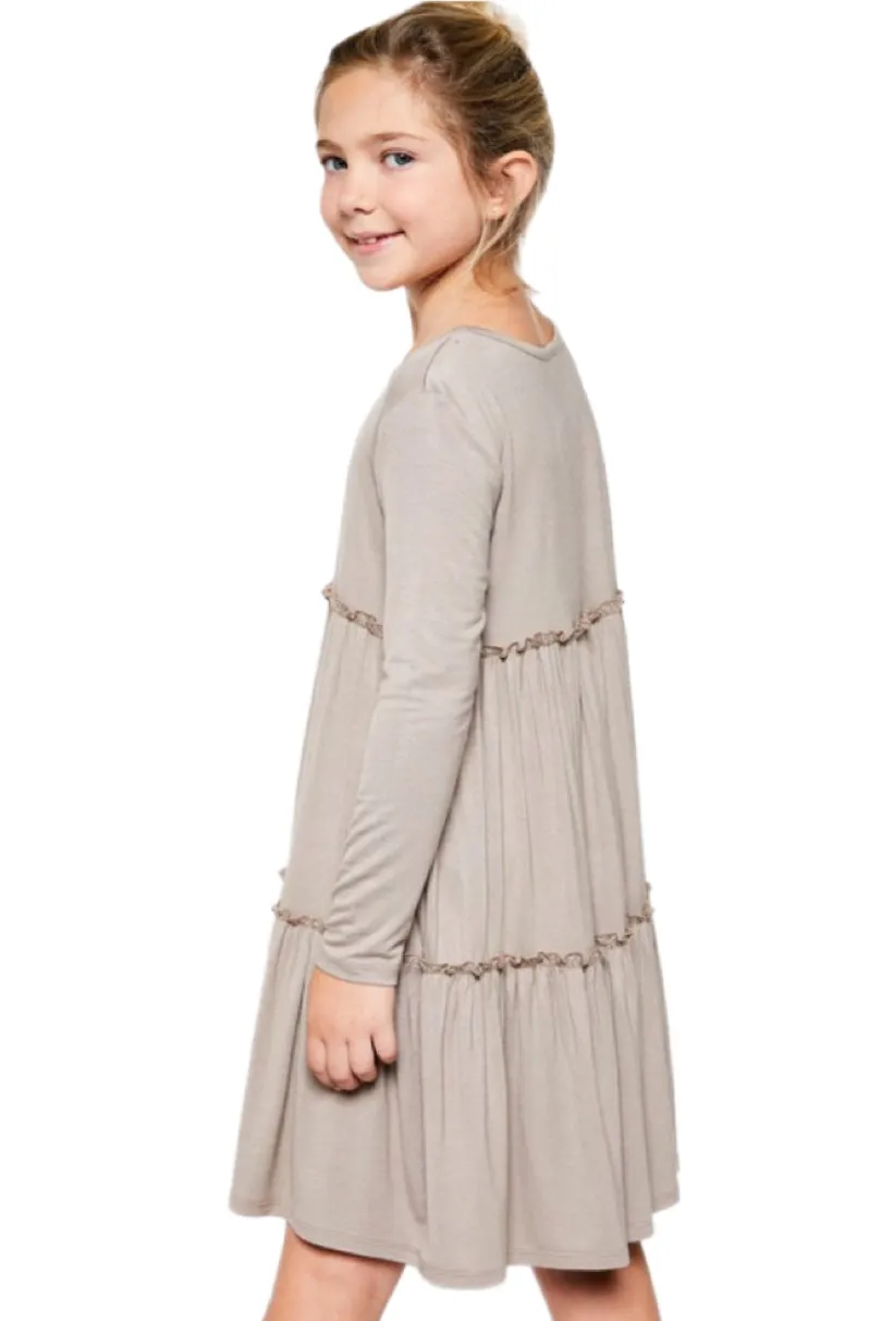 Girls Dress Style 3606 in Mocha