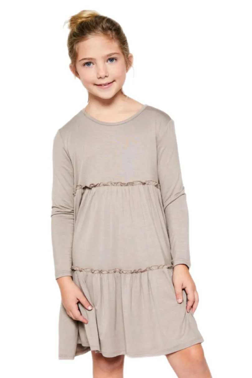 Girls Dress Style 3606 in Mocha