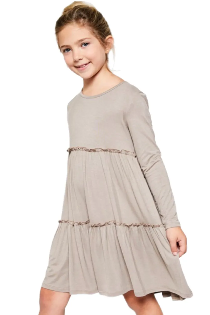 Girls Dress Style 3606 in Mocha