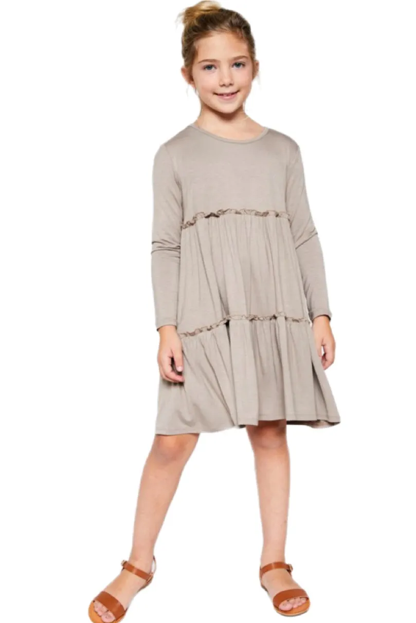 Girls Dress Style 3606 in Mocha